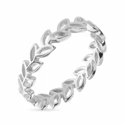 blad ring i silver