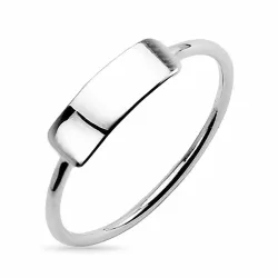 fyrkantigt ring i silver