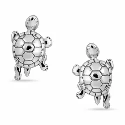 sköldpadda örhängen i silver
