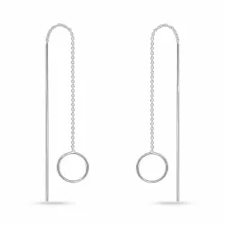 långa kedja örhängen i silver