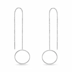 långa kedja örhängen i silver
