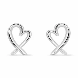 hjärta örhängestift i silver