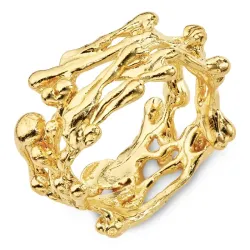 ring i förgyllt silver