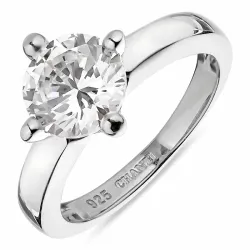 zirkon ring i silver