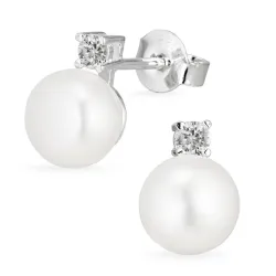 pärla örhängen i silver