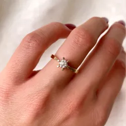 diamant solitärring i 14  karat guld 0,40 ct
