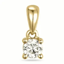 solitärberlock i 14  carat guld 0,20 ct