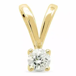 diamant solitärberlock i 14  carat guld 0,20 ct