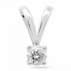 diamant solitärberlock i 14  carat vitguld 0,20 ct