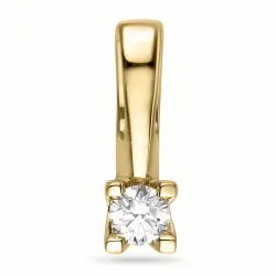 diamant solitärberlock i 14  carat guld 0,10 ct