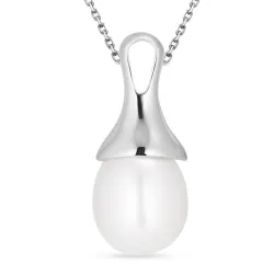 pärla hängen med halskedja i silver