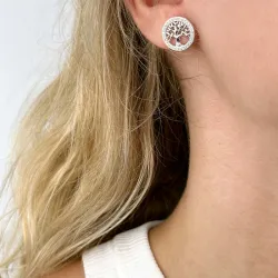 livets träd zirkon örhängen i silver