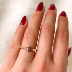 0,20 ct solitärring i 14  karat guld