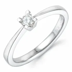 0,10 ct ring i 14  karat vitguld 0,10 ct