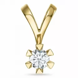 diamant solitärberlock i 14  carat guld 0,40 ct