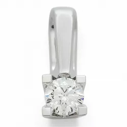 diamant solitärberlock i 14  carat vitguld 0,30 ct