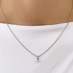 diamant solitärberlock i 14  carat vitguld 0,05 ct