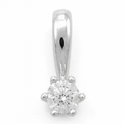 diamant solitärberlock i 14  carat vitguld 0,10 ct
