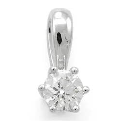 solitärberlock i 14  carat vitguld 0,40 ct