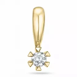 kampajn -  diamant hängen i 14  carat guld 0,05 ct