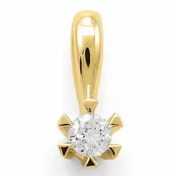 kampajn -  diamant hängen i 14  carat guld 0,10 ct