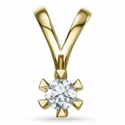 0,30 ct diamant solitärberlock i 14  carat guld 0,30 ct