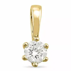 diamant solitärberlock i 14  carat guld 0,20 ct