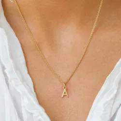 bokstav a hängen i förgyllt silver - My Letter