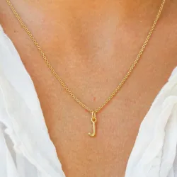 bokstav j hängen i förgyllt silver - My Letter