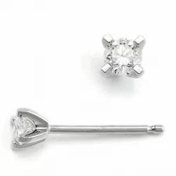 kampajn -  diamant örhängestift i 14 karat vitguld med diamant 