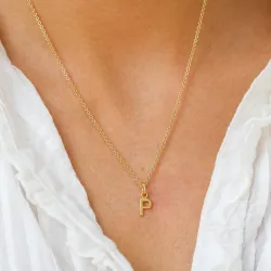 bokstav p hängen i förgyllt silver - My Letter