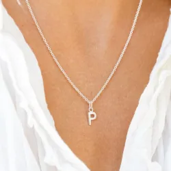 bokstav p hängen i silver - My Letter