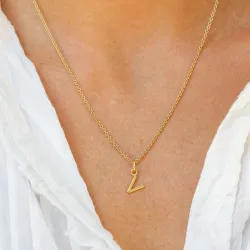 bokstav v hängen i förgyllt silver - My Letter