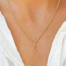 bokstav c hängen i förgyllt silver - My Letter