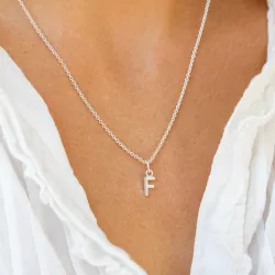 bokstav f hängen i silver - My Letter