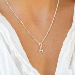 bokstav h hängen i silver - My Letter