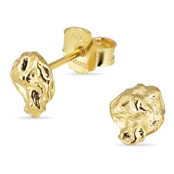 örhängestift i förgyllt silver - Lumé Etched