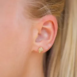 örhängestift i förgyllt silver - Lumé Etched