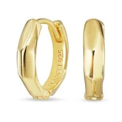 14 mm creol i förgyllt silver - Lumé Essence