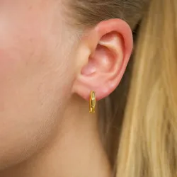 14 mm creol i förgyllt silver - Lumé Essence