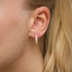 14,5 mm zirkon creol i förgyllt silver - Lumé Illume