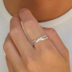 zirkon ring i silver - Lumé Etched