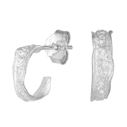 11,5 mm halvcreol i silver - Lumé Etched