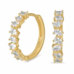 zirkon creol i förgyllt silver - Lumé Illume