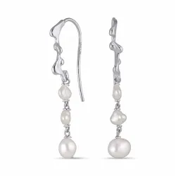 pärla kedja örhängen i silver - Lumé Etched