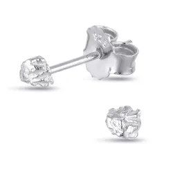 örhängestift i silver - Lumé Etched