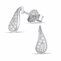 zirkon örhängen i silver - Lumé Illume