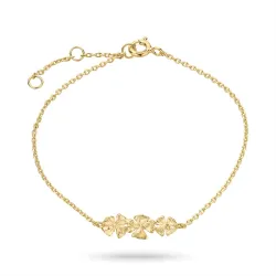 armband i förgyllt silver 16 plus 3 cm x 6,5 mm  - Lumé Etched