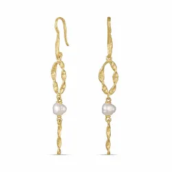 pärla örhängen i förgyllt silver - Lumé Etched