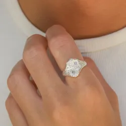 zirkon ring i silver - Lumé Etched